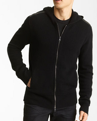 Hooded Zip Cashmere Sweater