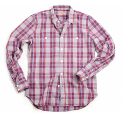 Work Shirt in Grey/Red Check