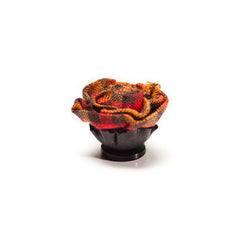 Multi Color Gingham Lapel Flower